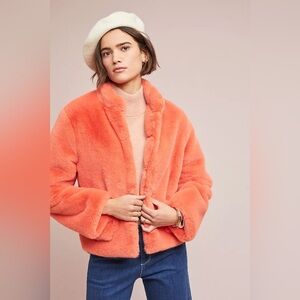 Anthropologie dRA Mango Faux Fur Jacket